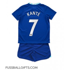 Chelsea Kante #7 Fußballbekleidung Heimtrikot Kinder 2022-23 Kurzarm (+ kurze hosen)